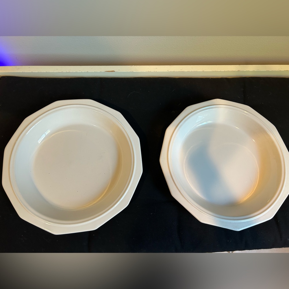 Pfaltzgraff Heritage White vintage pie plates-2
